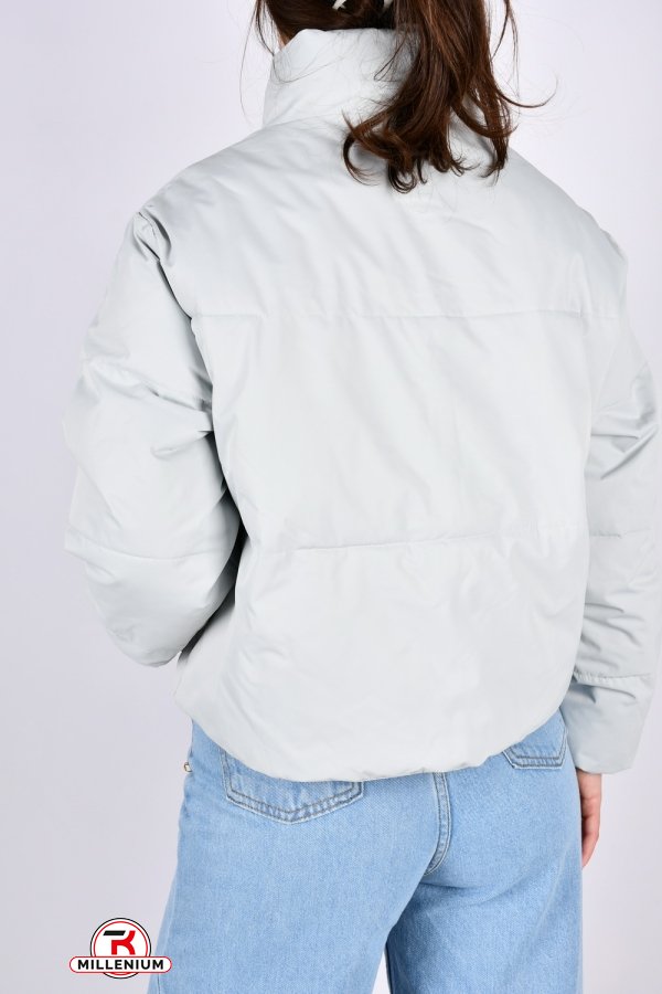 Куртка жіноча демісезонна (кол. м'яти) з плащової тканини. Розміри в наявності : 44, 46 арт.23352