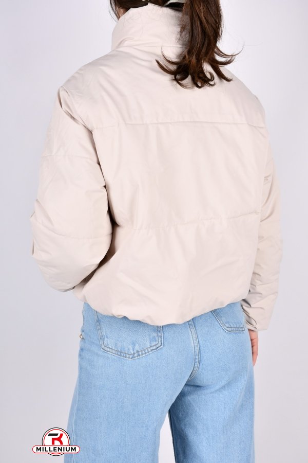 Куртка женская демисезонная (цв.латте) из плащевки Размер в наличии : 48 арт.23352