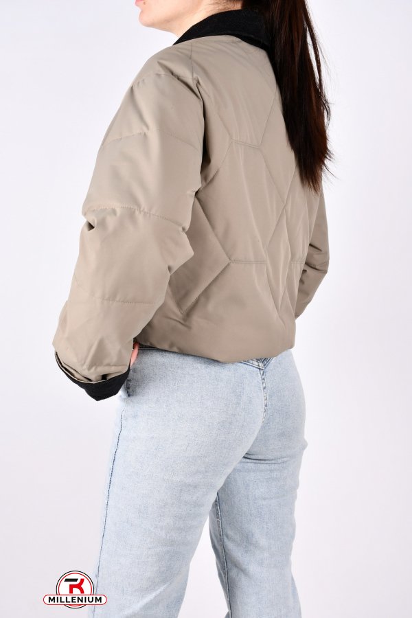 Куртка жіноча демісезонна (кол. хакі) з плащової тканини. Розміри в наявності : 46, 48, 50 арт.8288