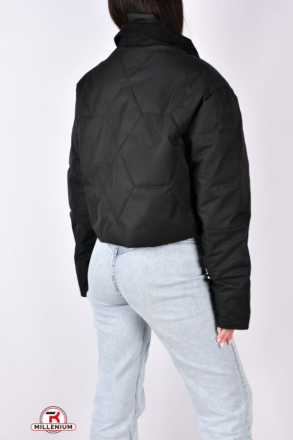 Куртка жіноча демісезонна (кол. чорний) з плащової тканини. Розміри в наявності : 44, 46, 48, 50 арт.8288