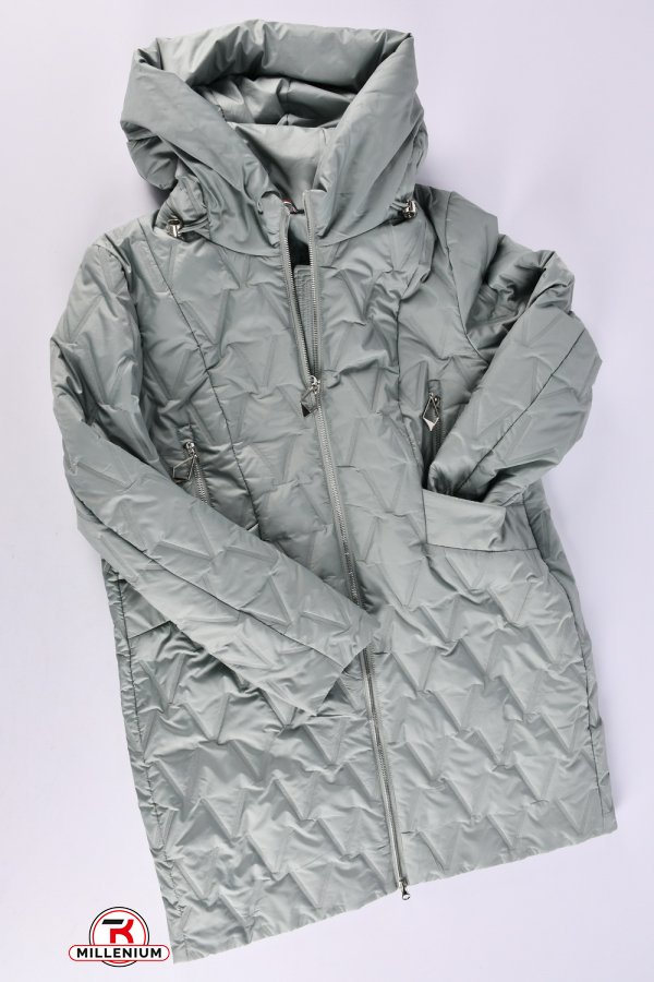 Пальто жіноче з плащової тканини (кол. оливковий) демісезонне Розміри в наявності : 46, 48, 50, 54, 56 арт.7602