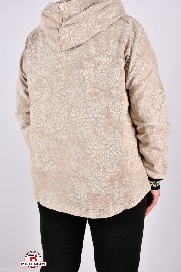 Куртка жіноча (кол. латте) тканина бавовна "ANGORA" Розміри в наявності : 52, 58 арт.616