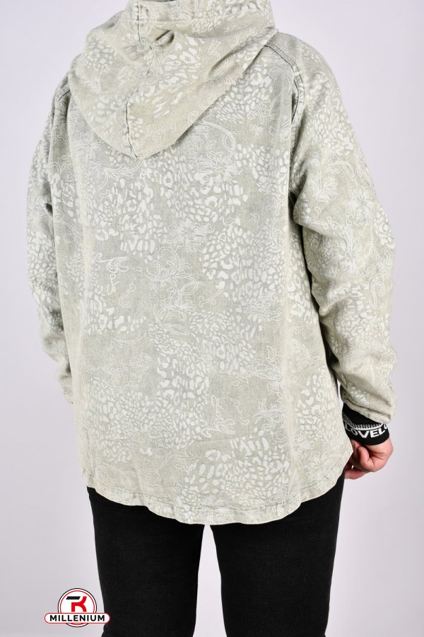Куртка жіноча (кол. м'яти) тканина бавовна "ANGORA" Розміри в наявності : 52, 54, 56, 58 арт.616