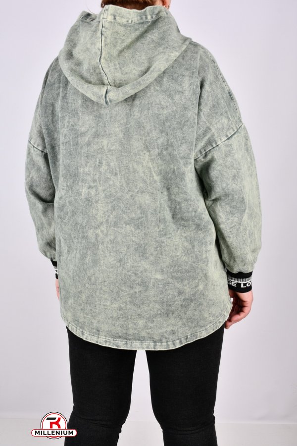 Куртка жіноча (кол. хакі) тканина бавовна "ANGORA" Розміри в наявності : 50, 52, 54, 56 арт.S9607