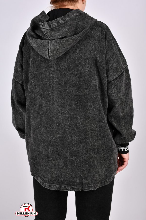 Куртка жіноча (кол. т/сірий) тканина бавовна "ANGORA" Розміри в наявності : 52, 54, 56 арт.S9607