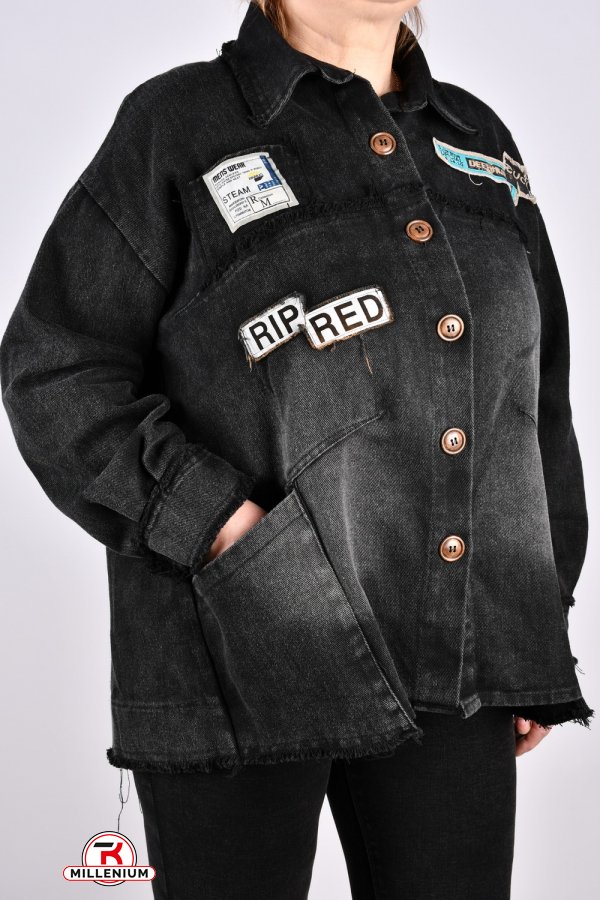 Куртка жіноча (кол. сірий) тканина бавовна "ANGORA" Розміри в наявності : 48, 50, 52, 54 арт.S8103