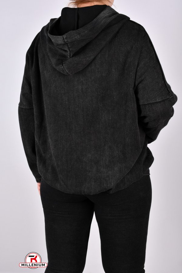 Куртка жіноча (кол. т/сірий) тканина котон (модель OVERSIZE) "ANGORA" Розміри в наявності : 48, 50, 52, 54 арт.S9202