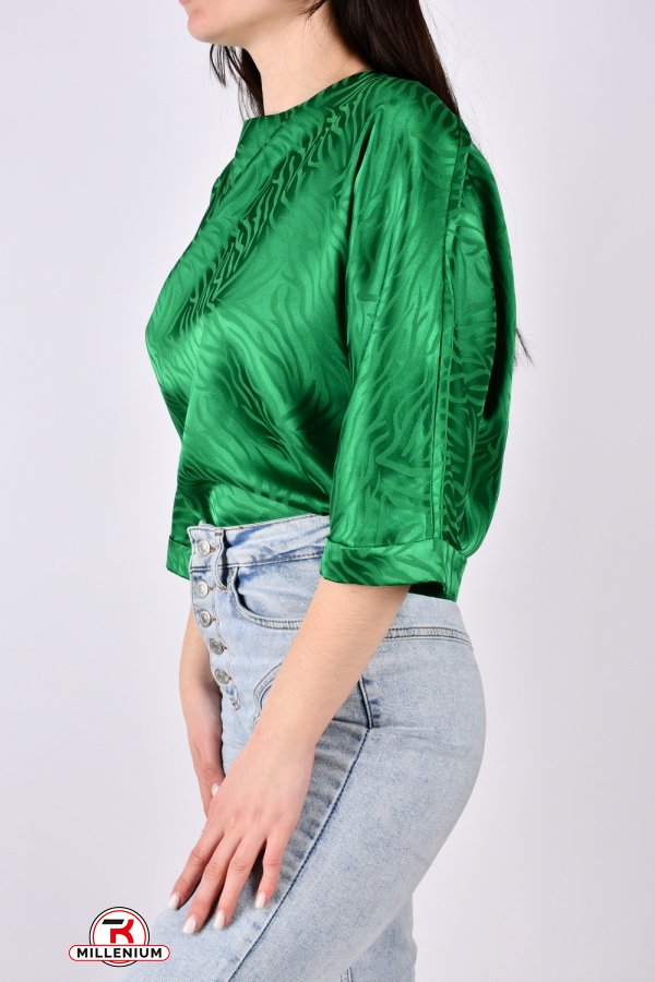 Блузка жіноча (кол. зелений) "ESAY" Розміри в наявності : 48, 50, 52, 54 арт.9319/1EB