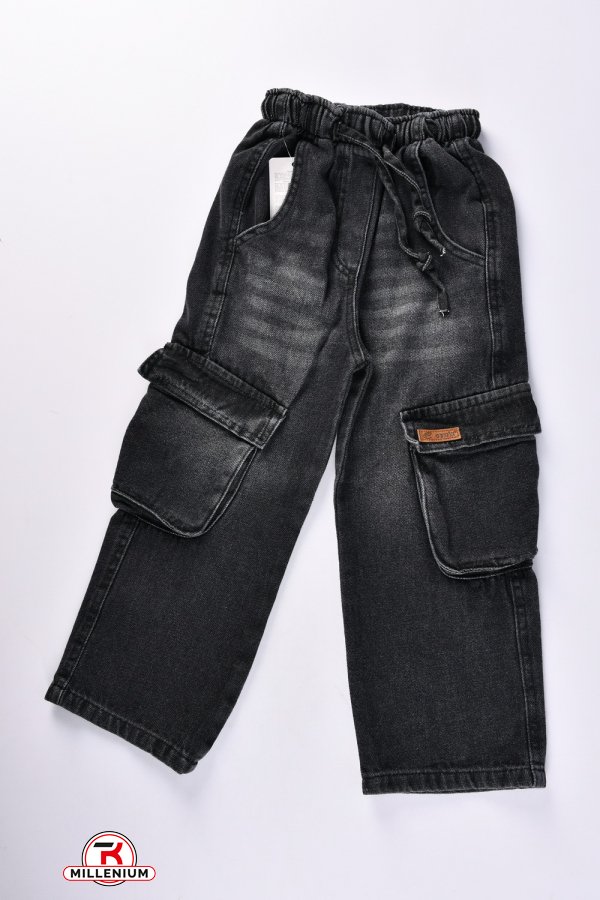 Штани для дівчинки (кол. чорний) модель карго "CEMIX" Зріст в наявності : 104, 110, 116, 122, 128, 134 арт.2131-2
