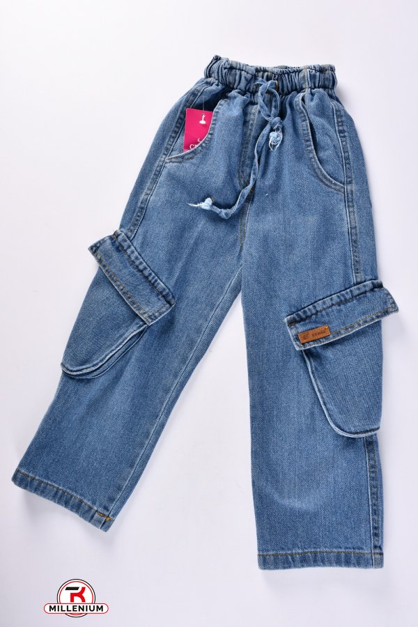 Штани для дівчинки (кол. синій) модель карго "CEMIX" Зріст в наявності : 104, 110, 116, 122, 128 арт.2131-2
