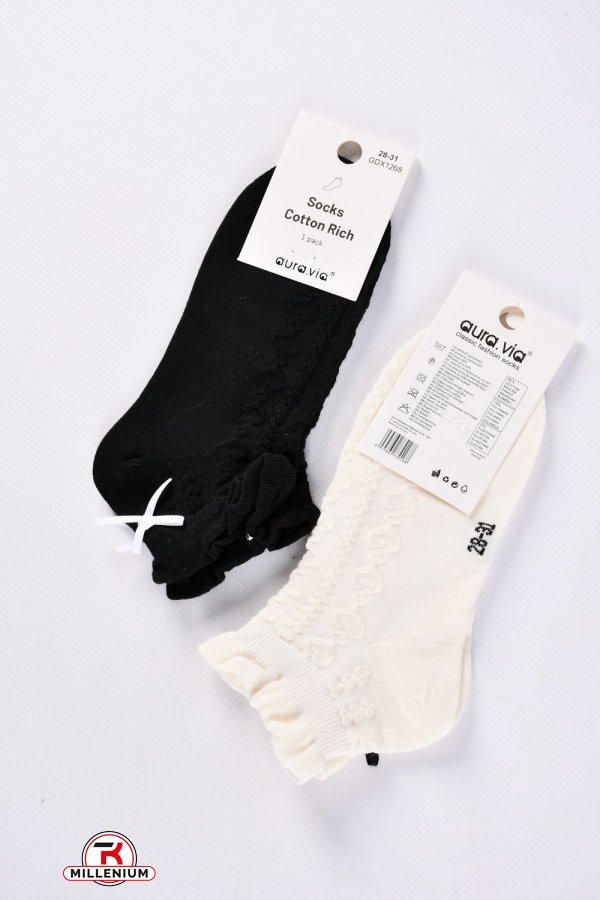 Шкарпетки для дівчинки Aura Via розміри 24-35 всесезонні (85% COTTON10% POLIAMID 5% ELASTA арт.GDX1628