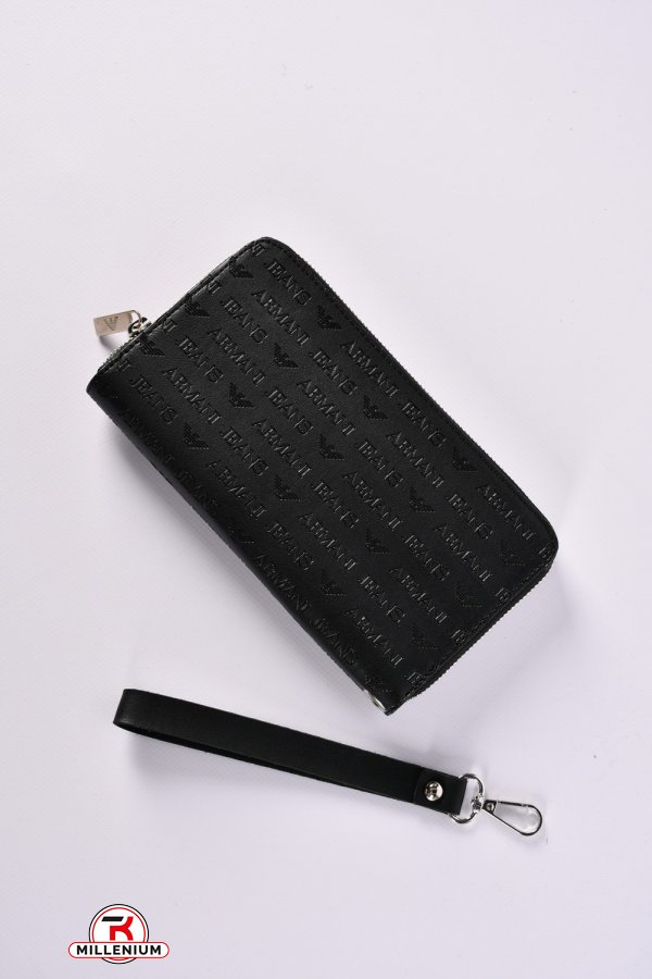Кошелек-портмоне мужской (цв.черный) размер 22/12см "Giorgio Armani" арт.1216