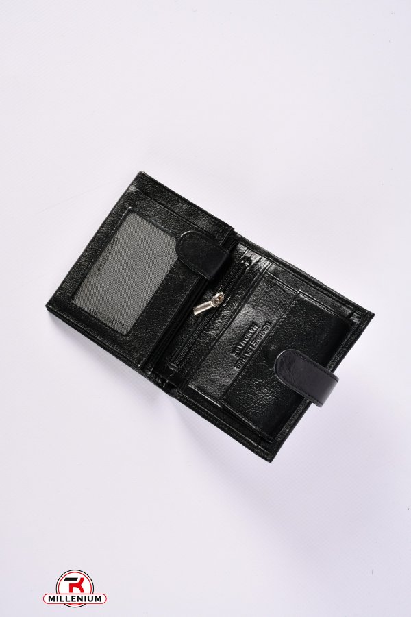 Кошелек мужской из натуральной кожи (цв.черный) размер 11/10см "Hugo Boss" арт.1224