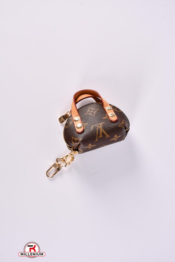Ключниця жіноча шкіряна (кол. коричневий/латте) розмір 6/10 см  арт.333