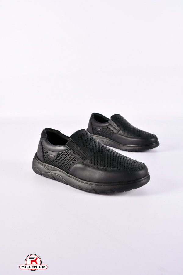 Чоловічі туфлі з натуральної шкіри з перфорацією "KARAT" Розміри в наявності : 40, 41, 42, 44, 45 арт.24-425-SL-I