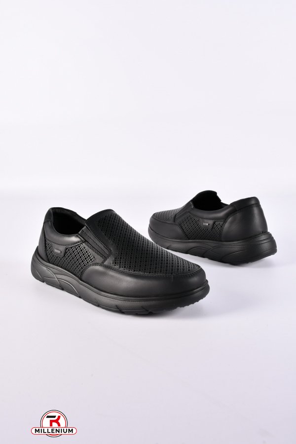 Чоловічі туфлі з натуральної шкіри з перфорацією "KARAT" Розміри в наявності : 40, 41, 42, 44, 45 арт.24-425-SL-I
