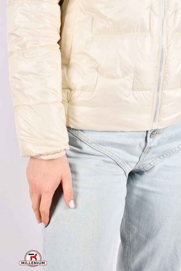 Куртка женская (цв.молочный) болоньевая демисезонная Размеры в наличии : 42, 44, 46, 48, 50 арт.B-1022