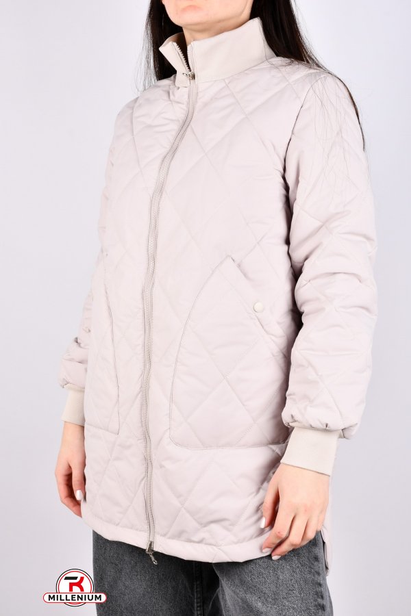 Пальто жіноче демісезонне (кол. кремовий) з плащової тканини. Розміри в наявності : 42, 44, 46, 48 арт.2365-1