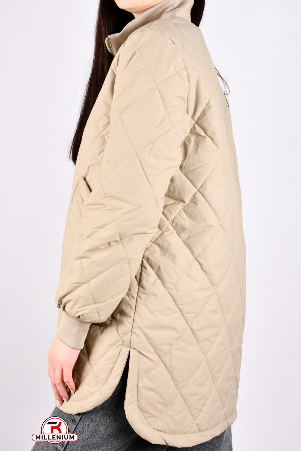 Пальто жіноче демісезонне (кол. капучино) з плащової тканини. Розміри в наявності : 42, 44, 46, 48 арт.2365-1