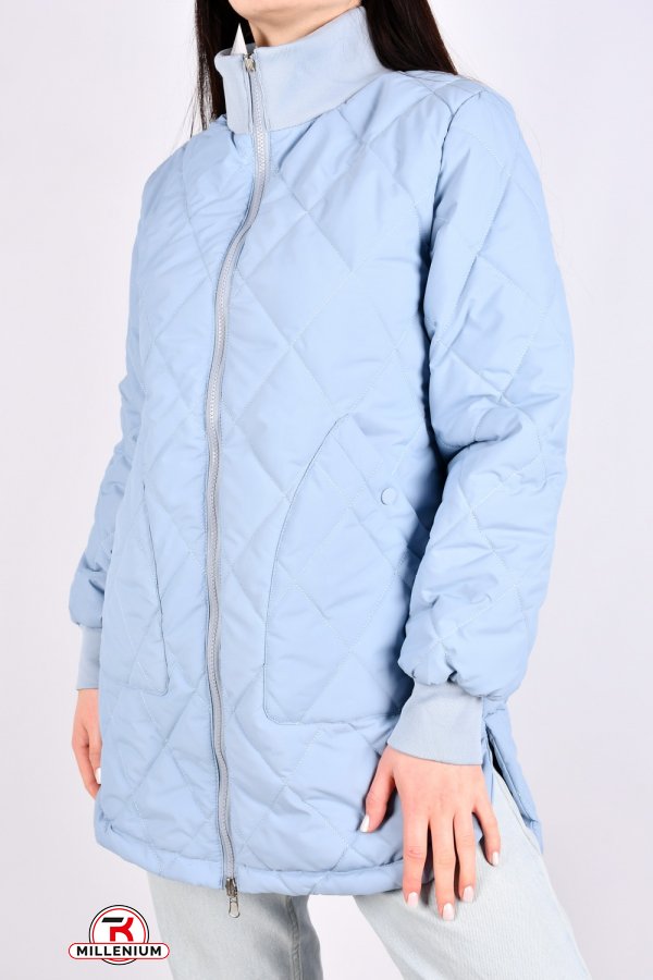 Пальто жіноче демісезонне (кол. блакитний) з плащової тканини. Розміри в наявності : 42, 44, 46, 48 арт.2365-1