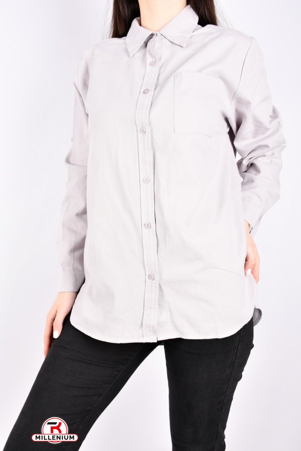 Рубашка женская (цв.св.серый) "BASE" Размеры в наличии : 48, 50, 52, 54, 56 арт.C3002