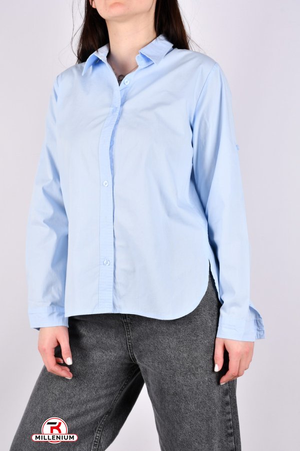 Рубашка женская (цв.голубой) "BASE" Размеры в наличии : 46, 48 арт.A3013