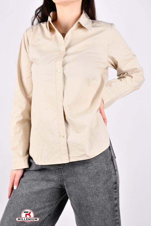 Рубашка женская (цв.кремовый) "BASE" Размеры в наличии : 42, 44, 46, 48 арт.A3013