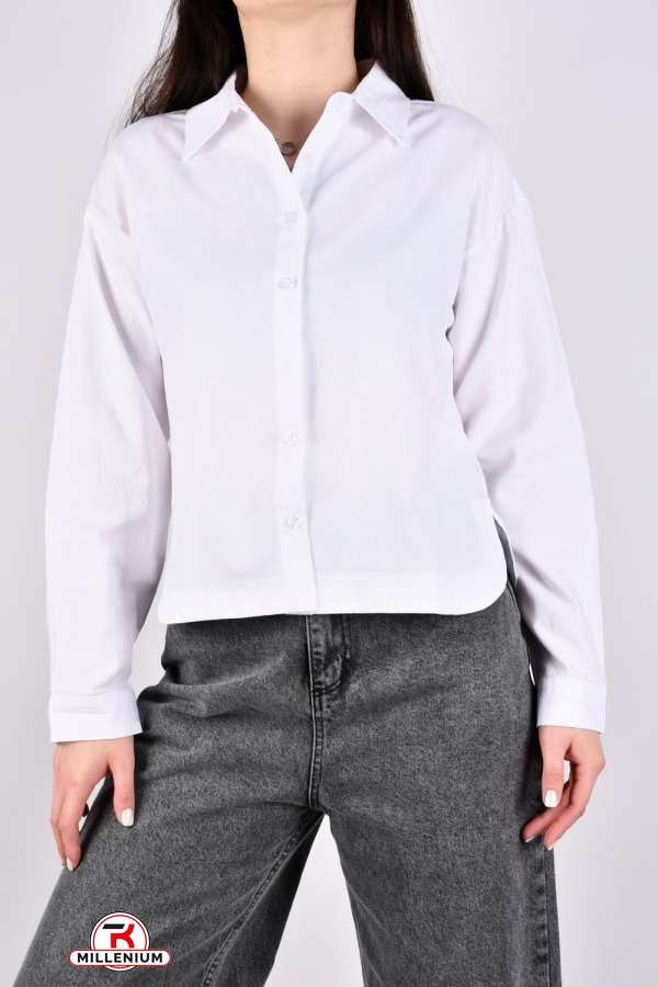 Рубашка женская (цв.белый) "BASE" Размеры в наличии : 42, 48, 50 арт.A9005