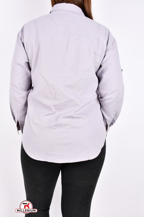 Рубашка женская (цв.св.серый) "BASE" Размеры в наличии : 48, 50, 52, 54 арт.C7542