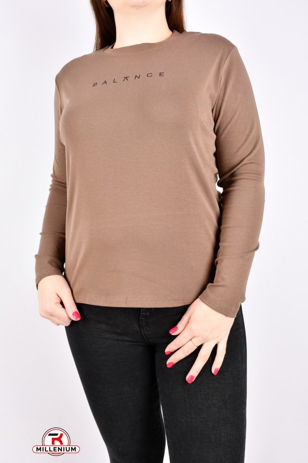 Жіноча футболка довгий рукав розміри 48-50 "MIKA" арт.1001-1