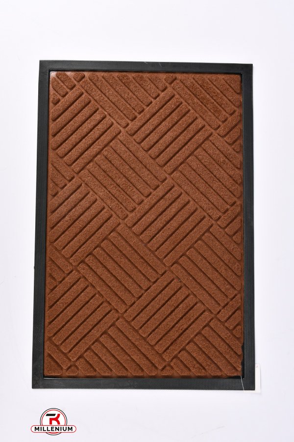 Коврик на резиновой основе (цв.коричневый) размер 40/60 см арт.MF4147