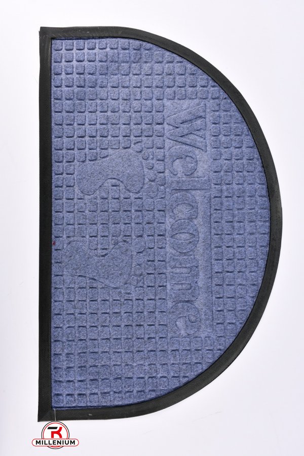 Коврик на резиновой основе (цв.синий) размер 50/80 см арт.MF4150