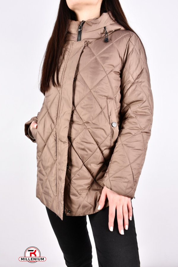 Куртка жіноча (кол. капучино) демісезонна болонева "CECECOLY" Розміри в наявності : 44, 46, 48, 50, 52 арт.5006