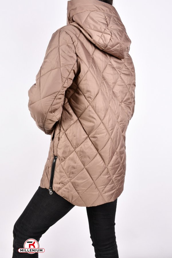 Куртка жіноча (кол. капучино) демісезонна болонева "CECECOLY" Розміри в наявності : 44, 46, 48, 50, 52 арт.5006