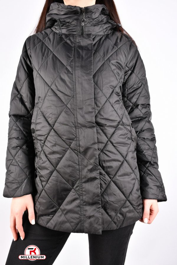 Куртка женская (цв.черный) демисезонная болоневая "CECECOLY" Размеры в наличии : 44, 46, 48, 50, 52 арт.5006
