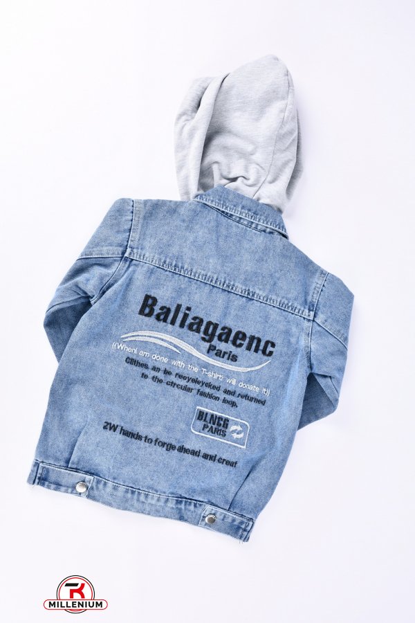 Пиджак джинсовый для мальчика (цв.синий) Рост в наличии : 128, 134, 140, 146 арт.ZH0315