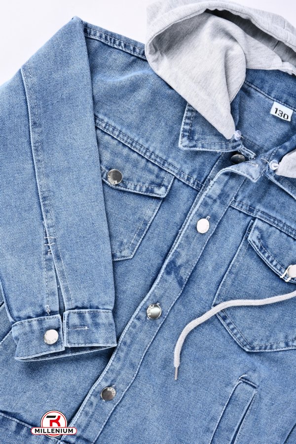 Пиджак джинсовый для мальчика (цв.синий) Рост в наличии : 122, 128, 134, 140, 146 арт.ZH0316
