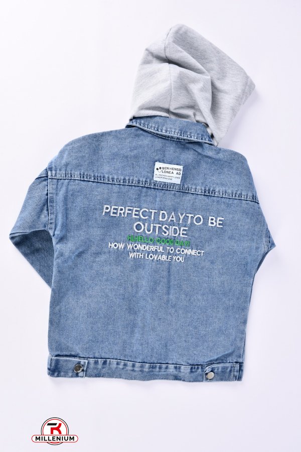 Пиджак джинсовый для мальчика (цв.синий) Рост в наличии : 122, 128, 134, 140, 146 арт.ZH0316