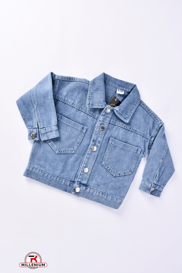 Пиджак джинсовый для девочки (цв.св.синий) Рост в наличии : 98, 104, 110, 116, 122 арт.1006