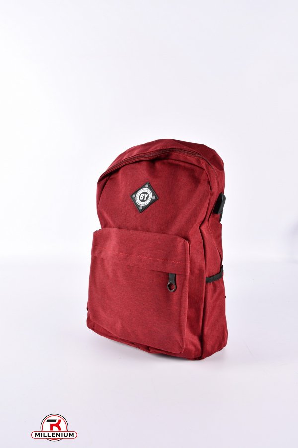 Рюкзак тканинний (кол. бордовий) розмір 42/33/17 см. арт.BY780-1