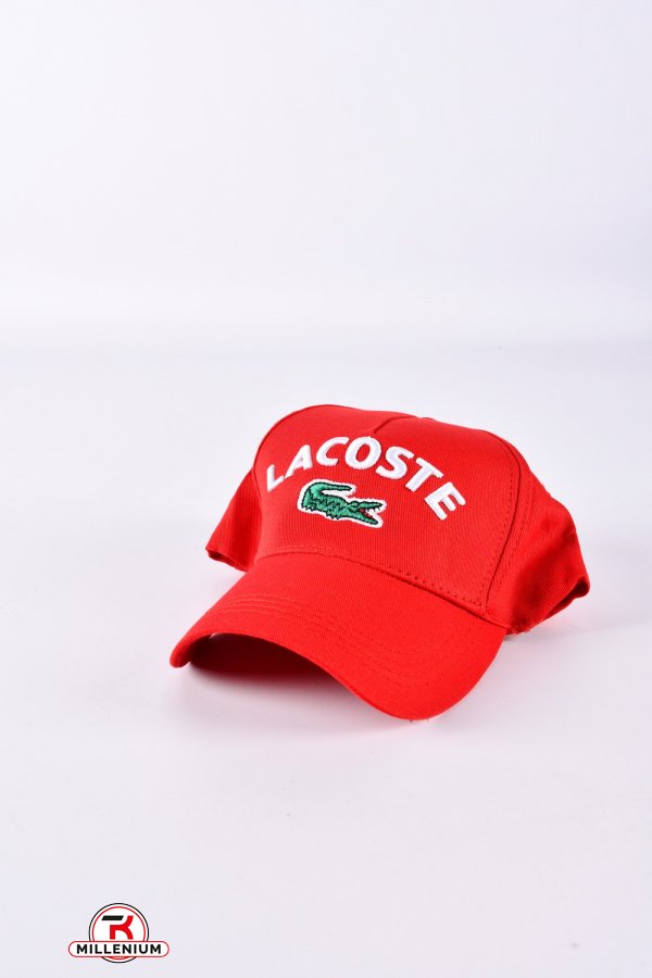 Бейсболка чоловіча (кол. червоний) котонова "LACOSTE" арт.9501