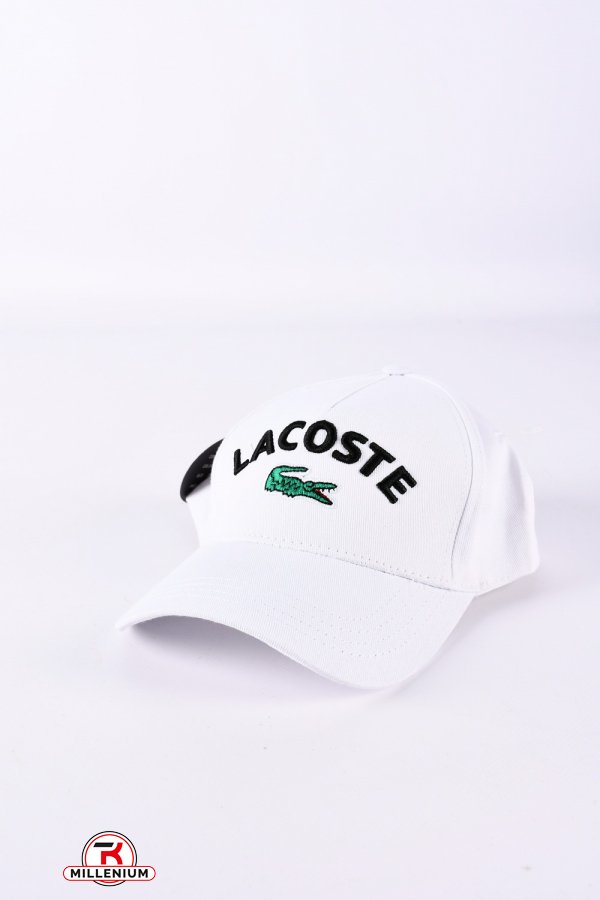 Бейсболка (кол. білий) котонова "LACOSTE" арт.9501