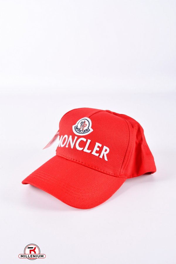 Бейсболка чоловіча (кол. червоний) котонова "MONCLER" арт.9507