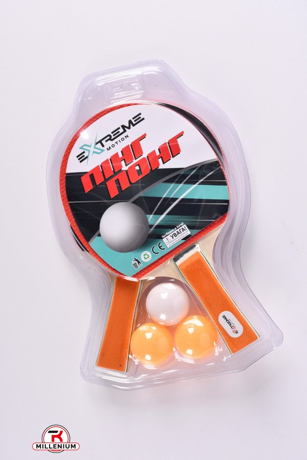 Теннис настольный 2 ракетки 3 мячики арт.TT24176