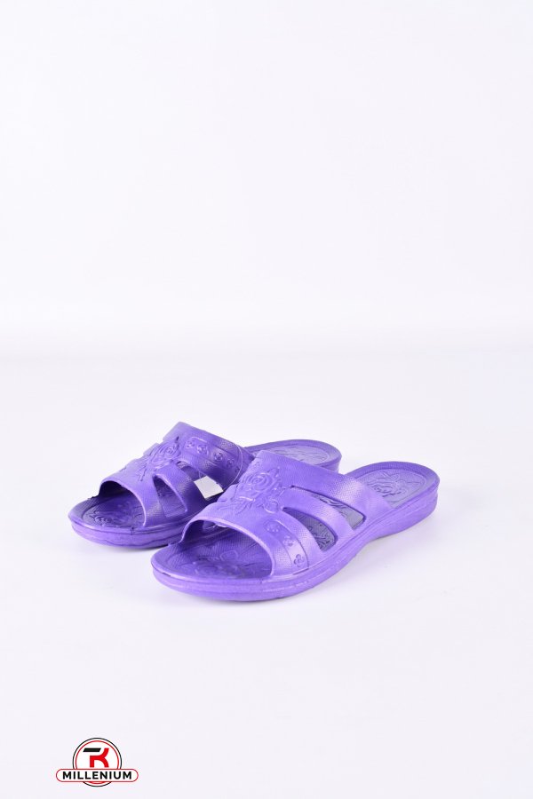 Шльопанці жіночі з піни (квітковий фіолетовий) "CROSS" Розміри в наявності : 39, 41 арт.SV-007