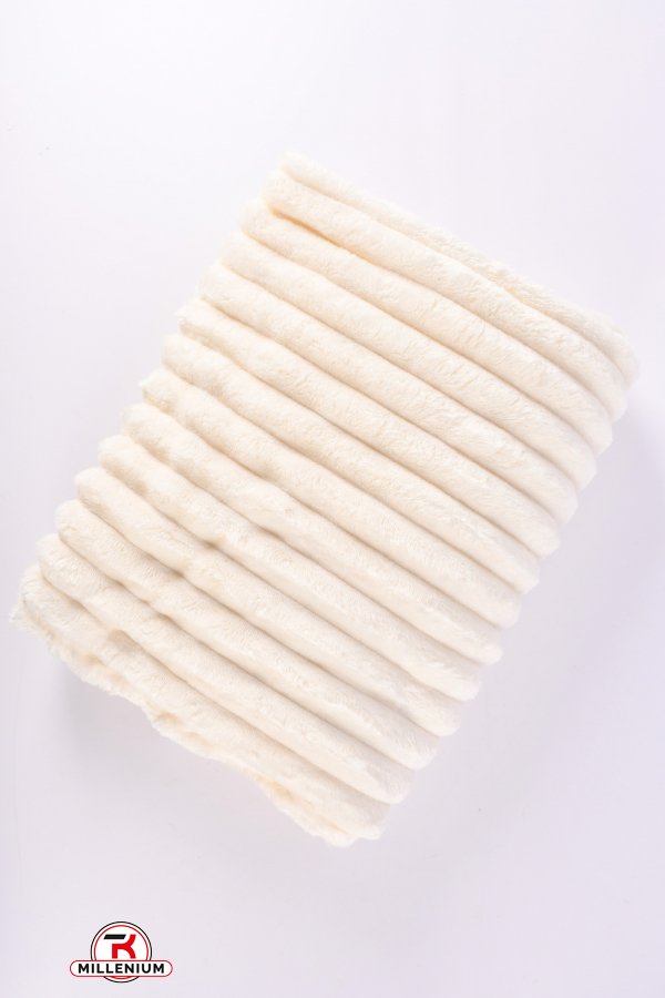 Плед с искусственного меха (цв.молочный) размер 160/210см "KOLOCO" арт.16-1