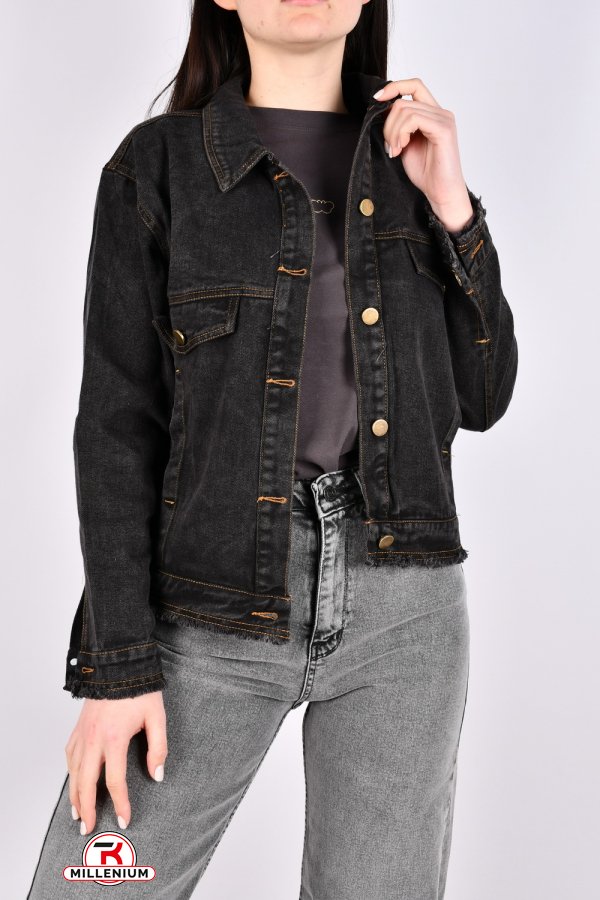 Пиджак женский джинсовый (цв.т/серый) "BASE" Размеры в наличии : 44, 46, 48 арт.A7671