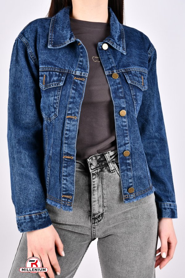Пиджак женский джинсовый (цв.синий) "BASE" Размеры в наличии : 44, 46, 48 арт.A7670