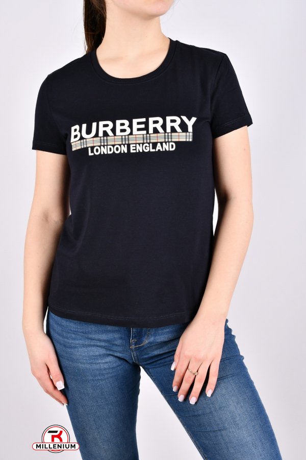 Футболка жіноча (кол. т/синій) "Burberry" (93% cotton, 7% lycra) Розміри в наявності : 42, 44, 46, 48, 50 арт.BYN-224