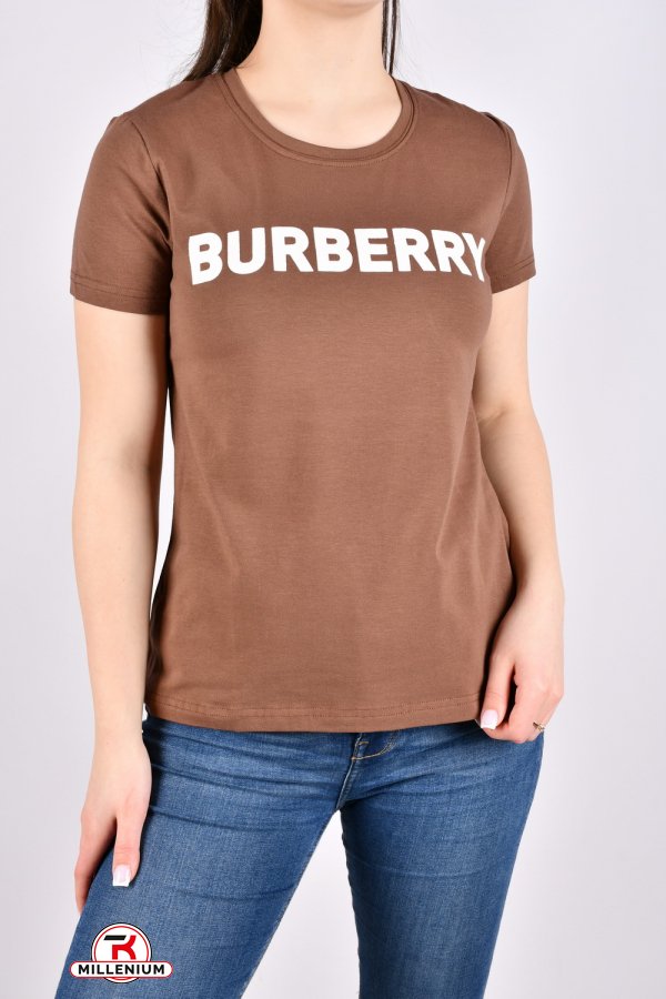 Футболка жіноча (кол. коричневий) "Burberry" (93% cotton, 7% lycra) Розміри в наявності : 42, 44, 46 арт.BYN-170